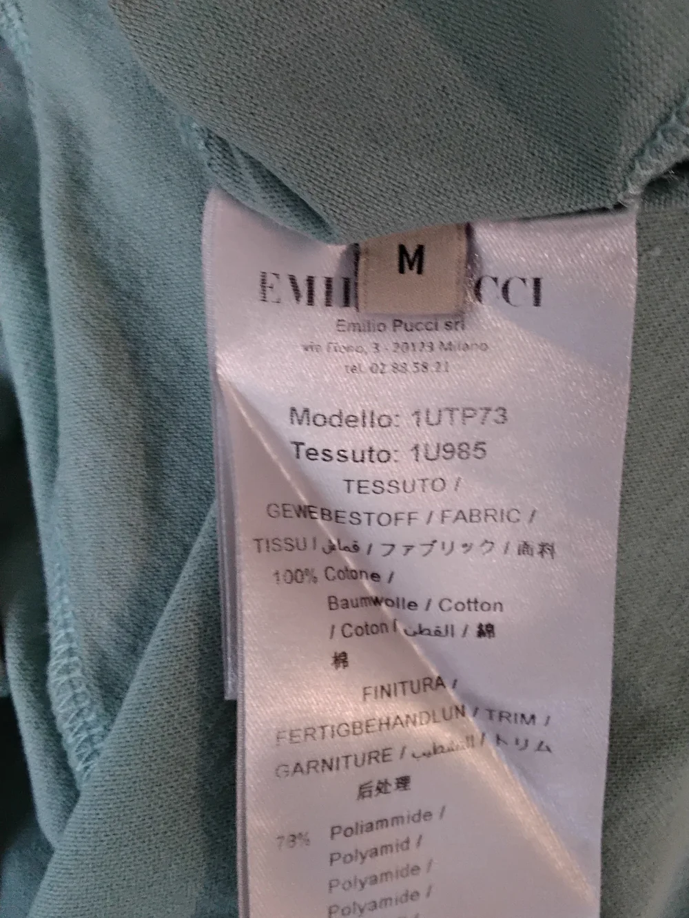 Emilio Pucci Mint Green Crewneck Top - Picture 5 of 5